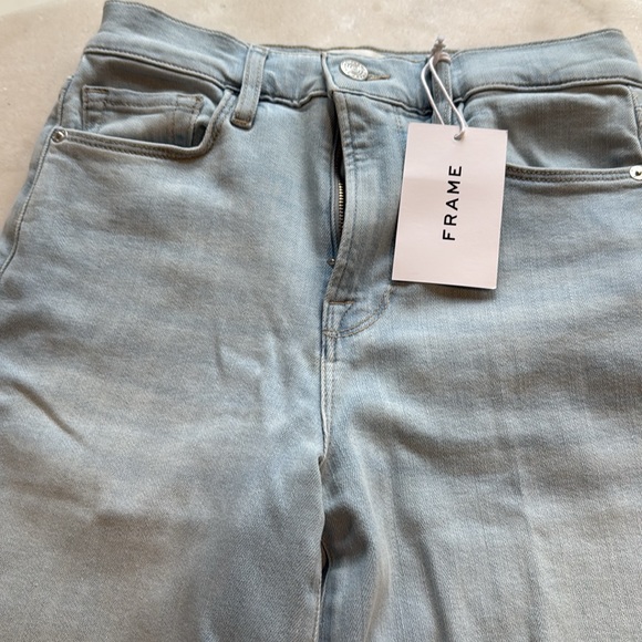 NWT FRAME LE PALAZZO HIGH RISE WIDE LEG . 27 - Picture 3 of 9